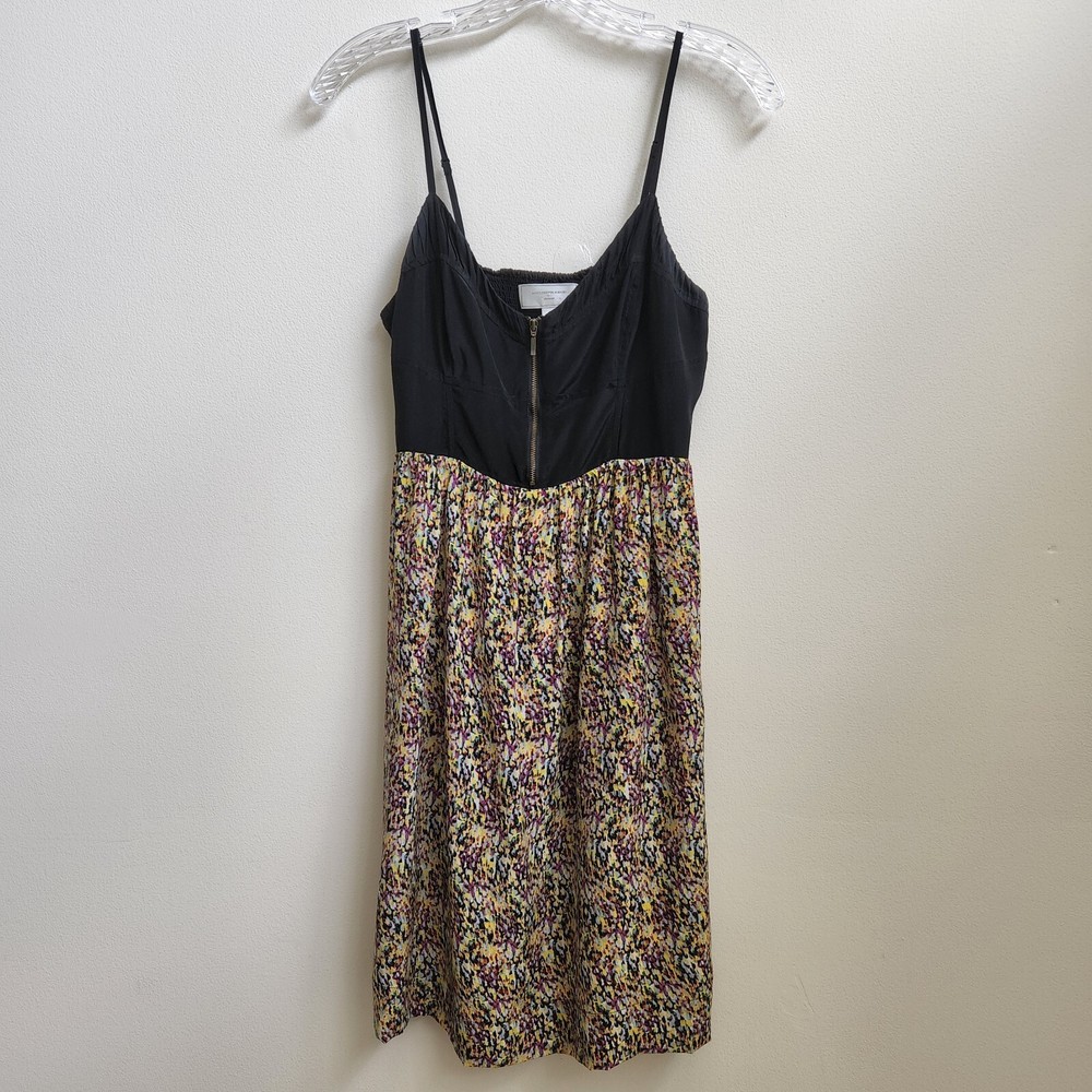 Moulinette Soeurs Dress Womens 4 Anthropologie Silk Short Spaghetti Strap Hippie