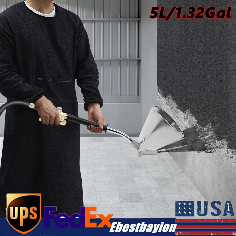 4-Jet Stucco Sprayer for Cement Plaster Mortar Paint Wall Hopper Gun