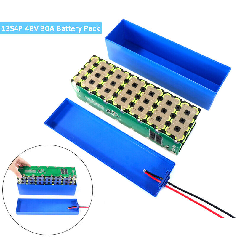13S 48V Battery Case 13S4P Holder Nickel Strap13S 48V 30A BMS Battery Box DIY
