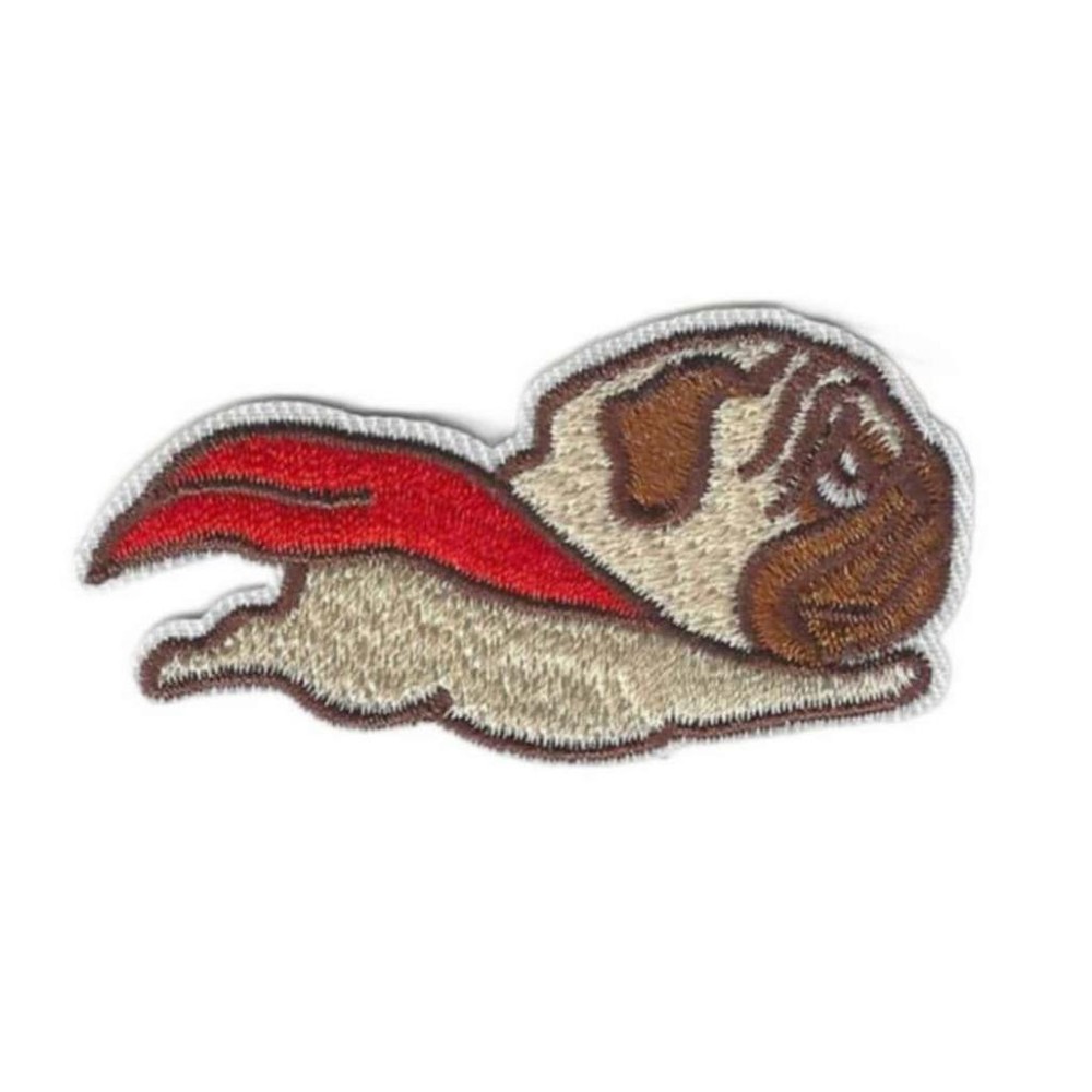 FLYING PUG IRON ON PATCH 2.4