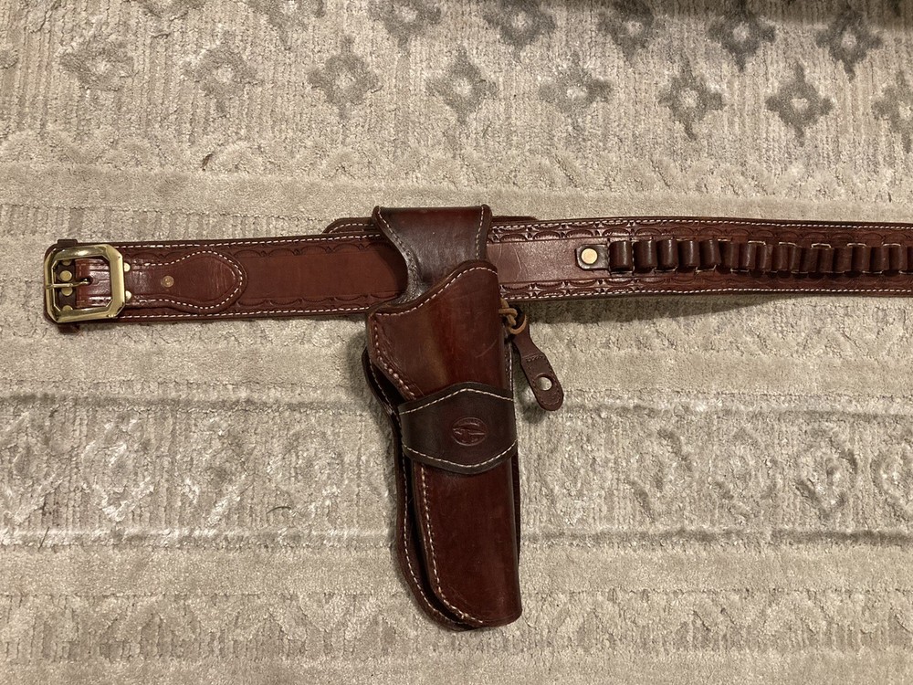 Leather Belt Gun Holster 44magnum, 45 Colt, 40