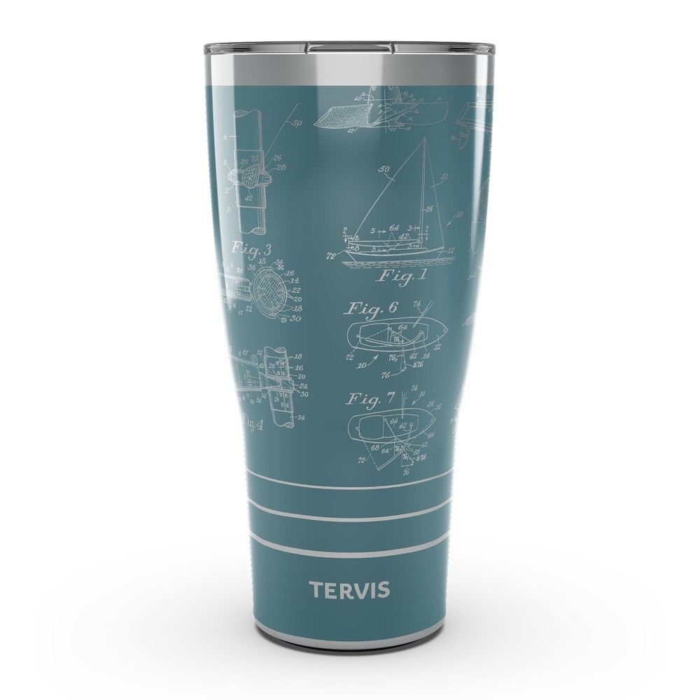 Sail Schematic Insulated Tumbler, 30oz, Stainless Steel
