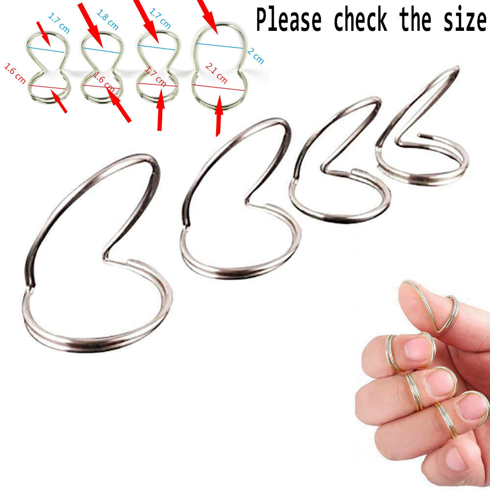 4Pcs Stainless Steel Finger Thumb Picks for Banjo Ukulele Guitar Pick Plectrums