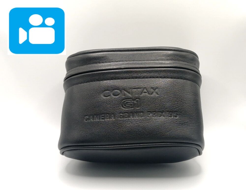 🎦VIDEO👀[N MINT] Contax G1 Camera Grand Prix '95 Leather Lens Case From JAPAN