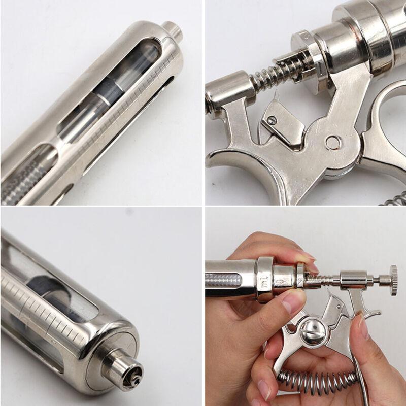 50ml Revolver Automatic Injection Glass Barrel Luer-Lock for All Livestock NEW
