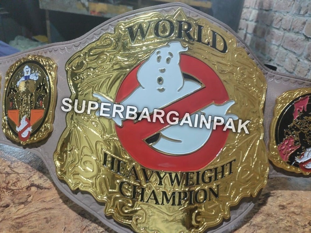 World Heavyweight GhostBusters Championship Belt Adult size 2mm brass