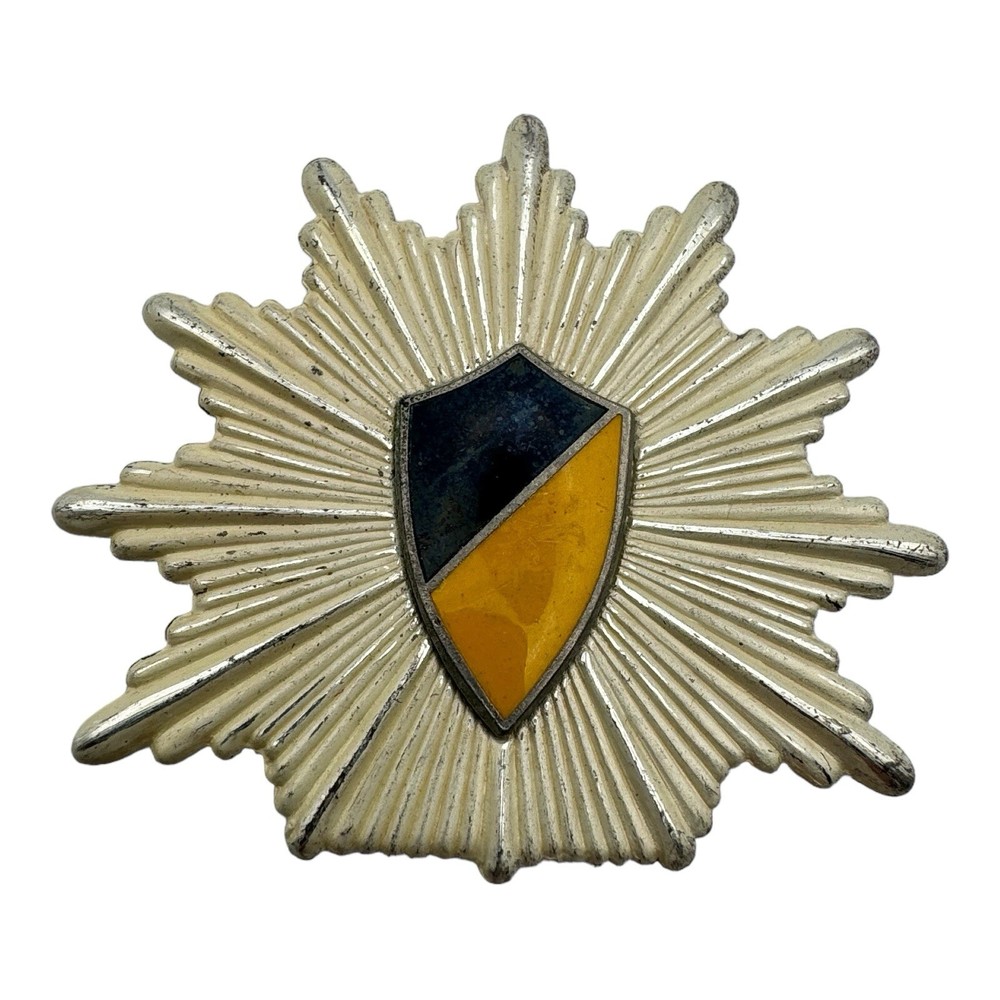 ヴィンテージ 西ドイツ 警察 廃止バッジ ブラック イエロー シールド