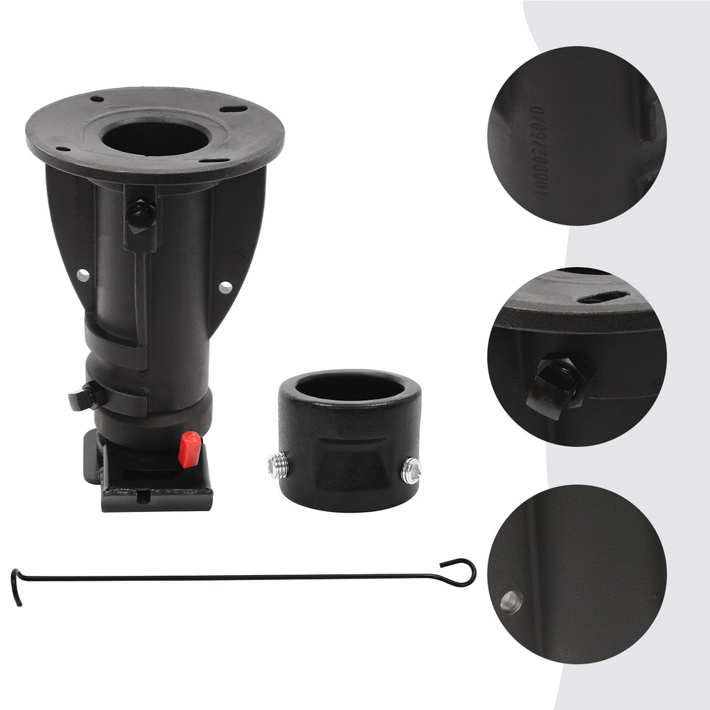 Black Fifth Wheel Camper RV Adapter Hitch to Gooseneck 12