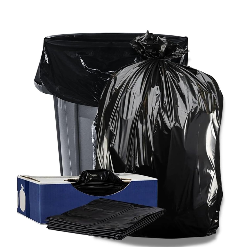 CON55X6 Contractor Trash Bags 55-60 Gallon │ 6.0 Mil │ Black Heavy Duty Garbage