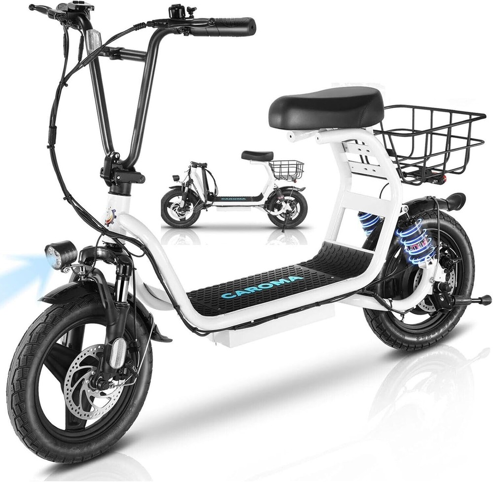 750W Sports Electric Scooter Adult with Seat E-Scooter Electric Moped Commuter
