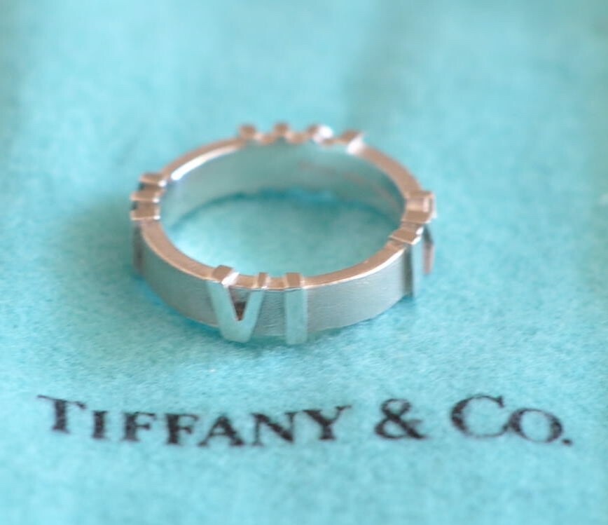 Tiffany & Co. Atlas Ring  Sterling Silver 925  Size  6  US