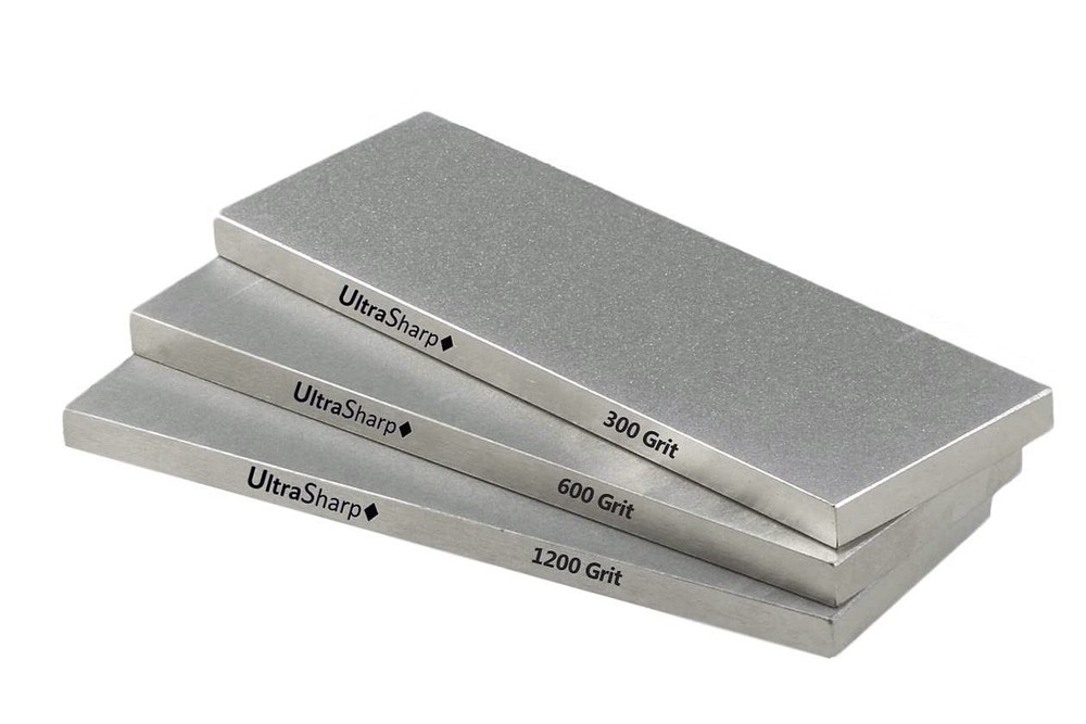 Ultra Sharp II Diamond Sharpening Stone Kit with Coarse Medium Extra Fine Grits