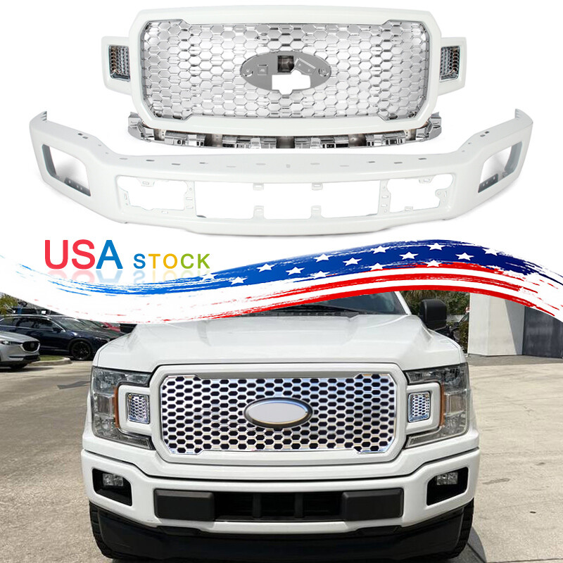 Honeycomb Front Bumper Grille Lower Face Bar Cover Fit 2018-2020 Ford F-150 XLT