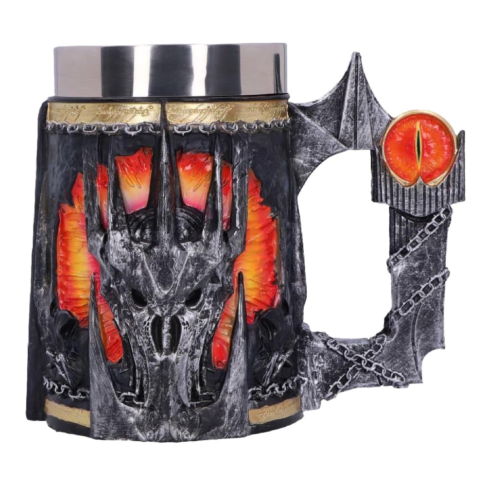 Lord of the Rings Hand-Painted Resin Beer Mug with Removable Lid