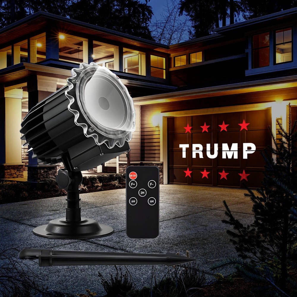 Trump Election Outdoor Projector Lights, LED Landscape Weather Resistant, Party