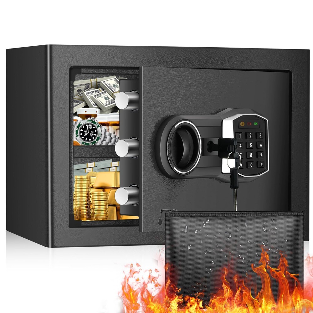 Fireproof Waterproof Digital Safe Box for Home Valuables