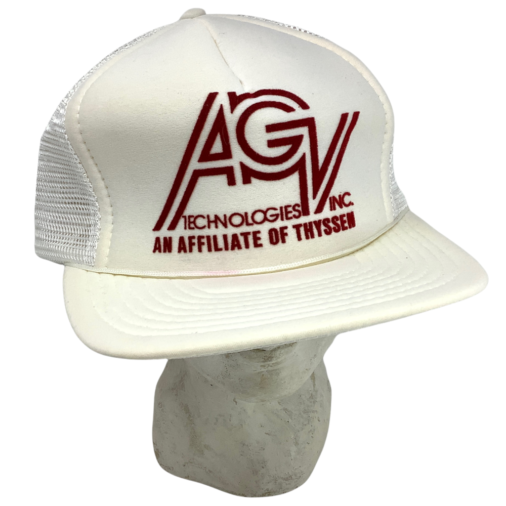 Driverless Automated Guided Vehicle Trucker Hat AGV Mesh Back Adjustable White-image