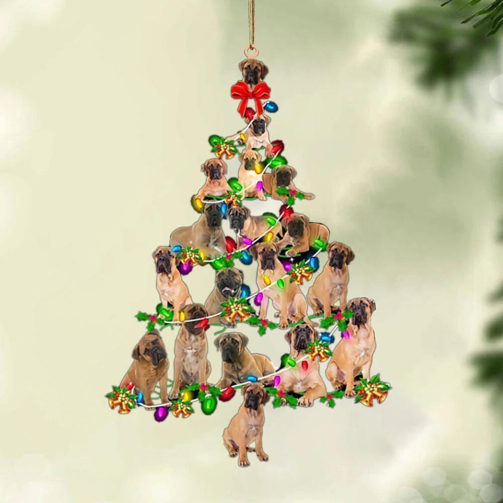 Bullmastiff Christmas Tree Light Ornament Dog Hanging Ornament Gift