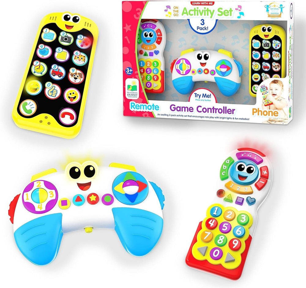 Award-Winning 3-Piece Toddler Role-Play Toy Set - Phone Remote Controller  