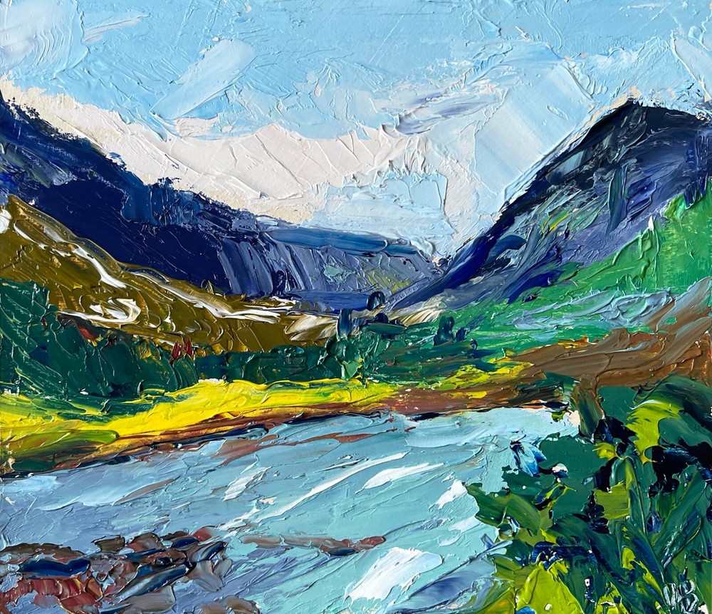 Original Impasto Oil Painting Glencoe Art Scottish Highlands 7x8