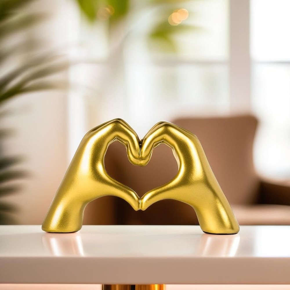 Heart Shaped Love Hands Show Pieces for Home Decor Living Room Decorative Items