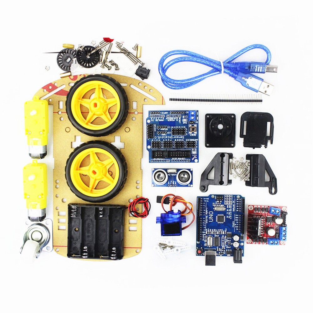 Avoidance Tracking Motor Smart Robot Car Chassis Wheel DIY Kit 2WD Ultrasonic