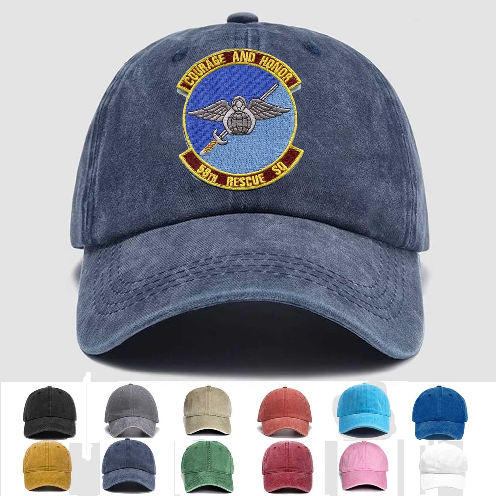 Custom Embroidered Hat 58th Rescue Squadron, Veteran Cap, Trucker Hat, Gift Idea