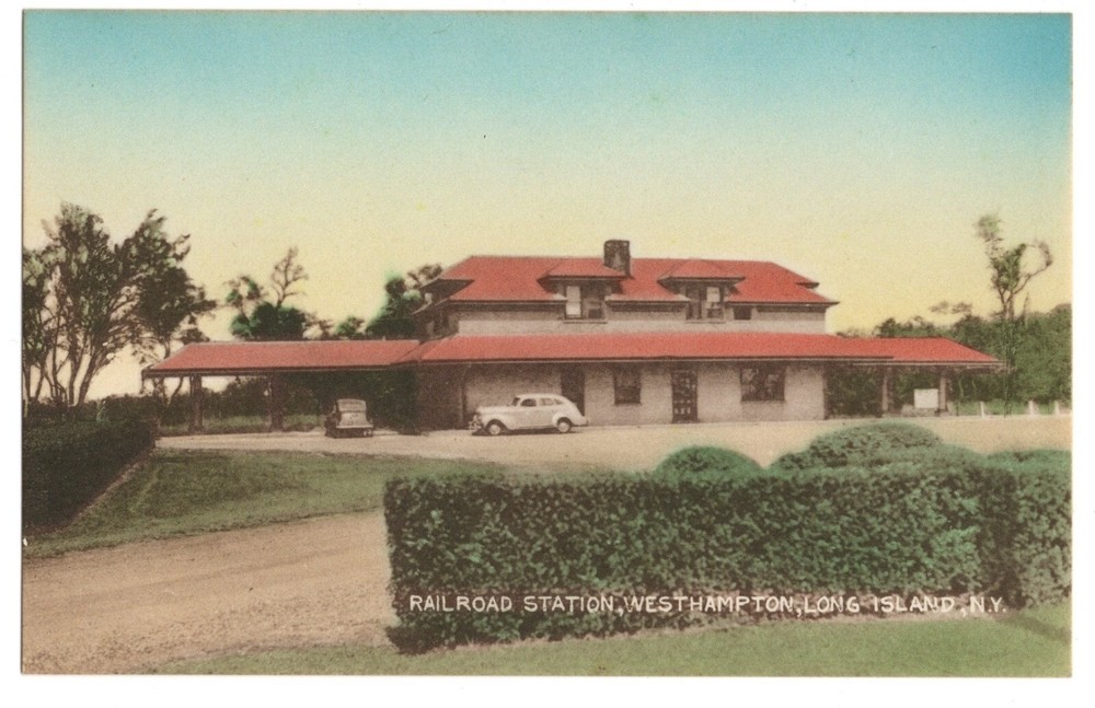 Railroad Train Station in West Hampton Long Island NY OLD
