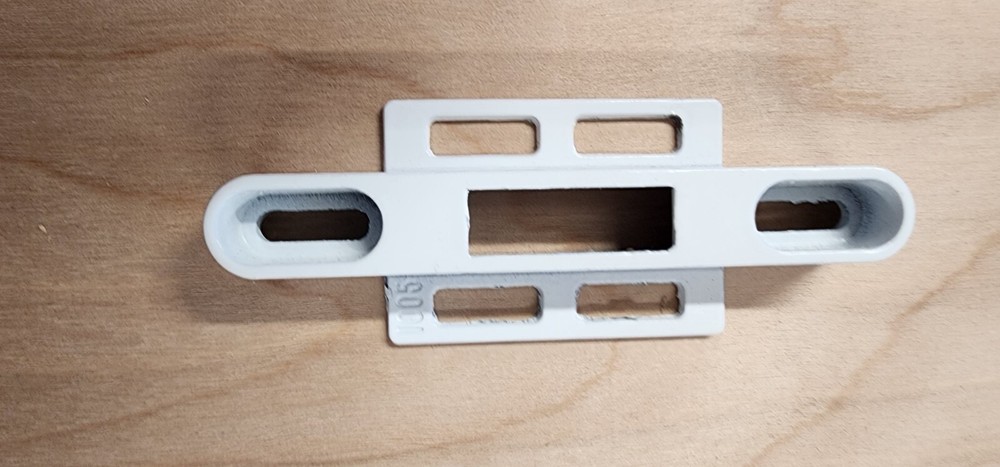 Vinyl Patio Door Lock Keeper White. See notes for Description of Keeper