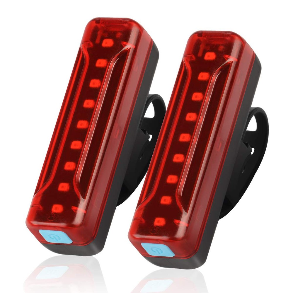 USB Rechargeable Bike Tail Light 2 Pack,1200mAh Runtime 50 Hours,Ultra Bright...