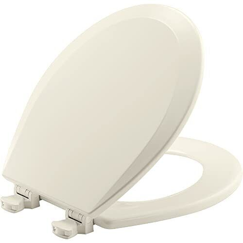 Bemis 500EC 346 round Toilet Seat Biscuit Durable Enameled Wood Easy Clean