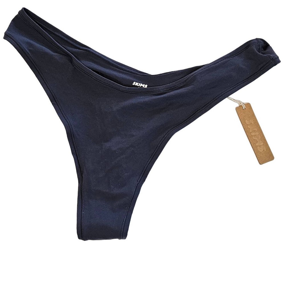Skims Fits Everybody Dipped Front Thong Color Deep Royal Plus 3x