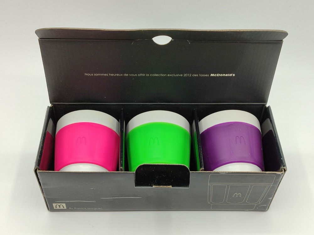 Lot of 3 Cups, Coffee Cup - Patrick Norguet X McDonald's - Collector's Box