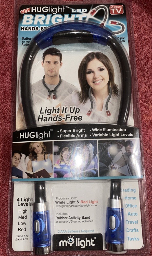 Hug Light  As Seen On TV  Flexible Flashlight  High Performance Led Blue NIP