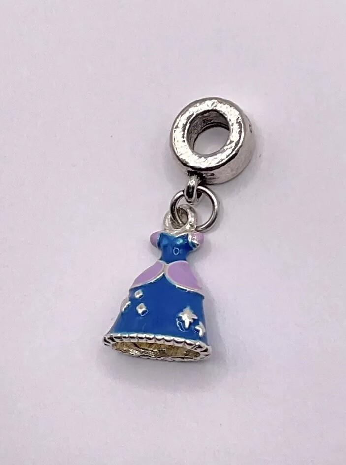 Pandora 925 Sterling Silver Retired Disney Cinderella Dress Charm Vintage