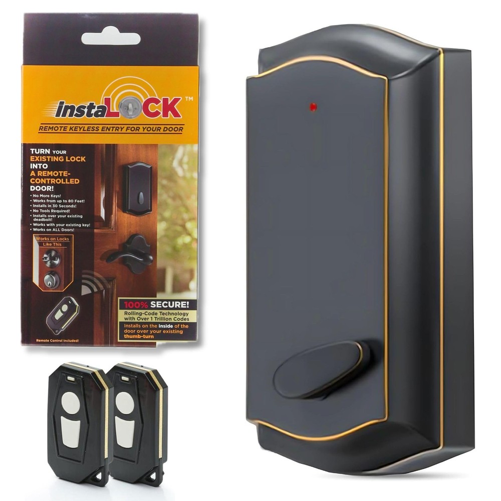 InstaLock Smart Remote Door Lock for Existing Deadbolt – Quick 30-Second Installation