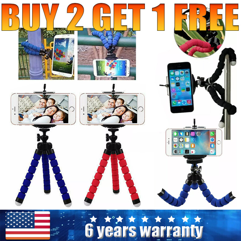 Octopus Adjustable Tripod Stand Flexible Phone Holder for iPhone Camera Bracket