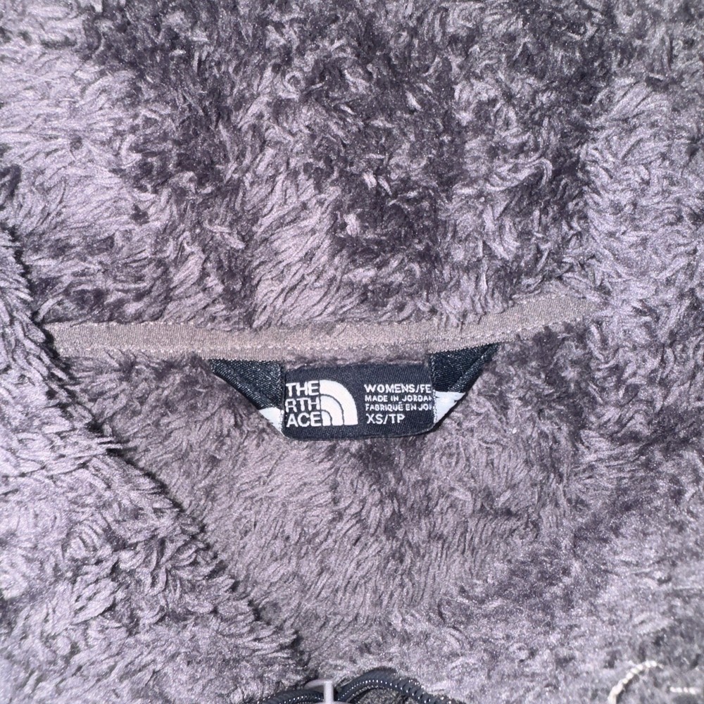 North Face Women's XS Gray Faux Fur Full-Zip Vest