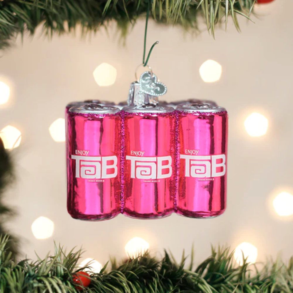 Retro TaB Soda Six Pack Holiday Ornament