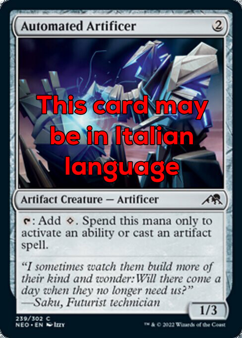 MTG Automated Artificer Foil Exc Automa Artefice Neo Magic Card-image