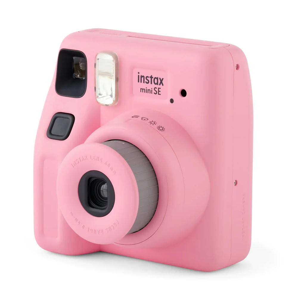 FujiFilm Instax Mini 7 Plus Polaroid Camera in Light Pink with Wrist Strap