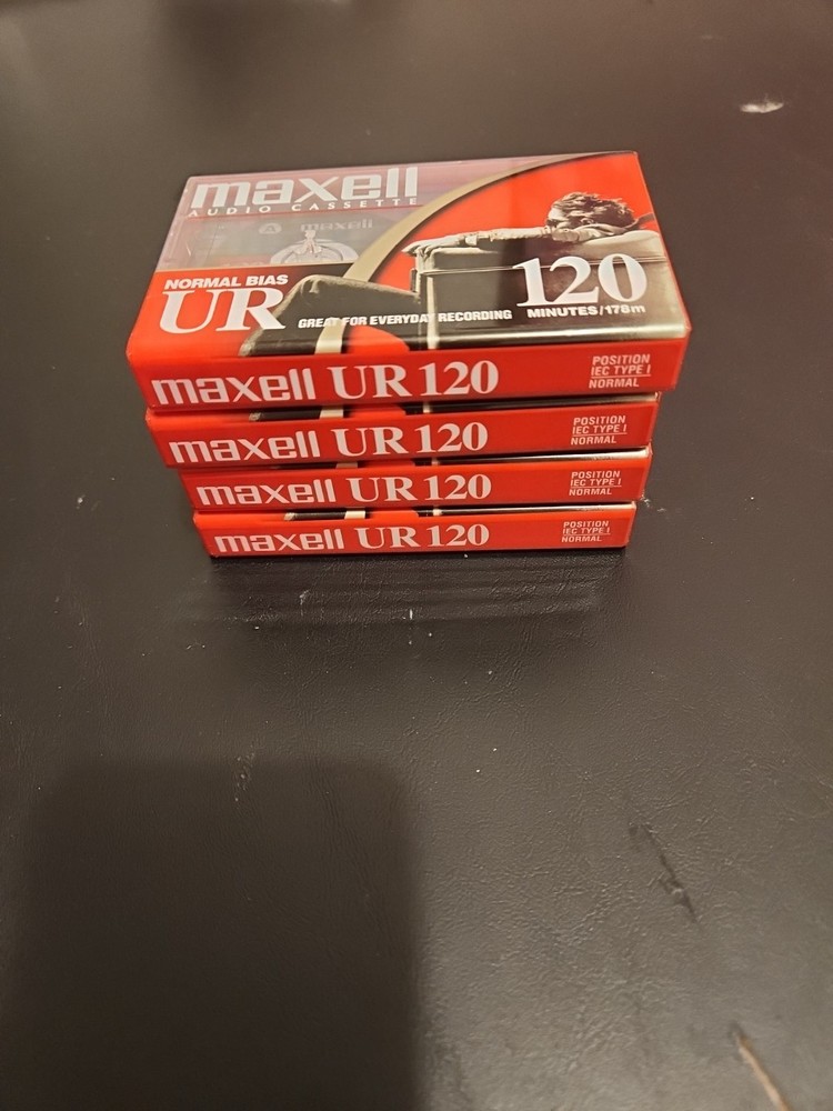4 -Maxell UR 120 Sealed Audio Cassette Tapes Normal Bias Everyday Recordings