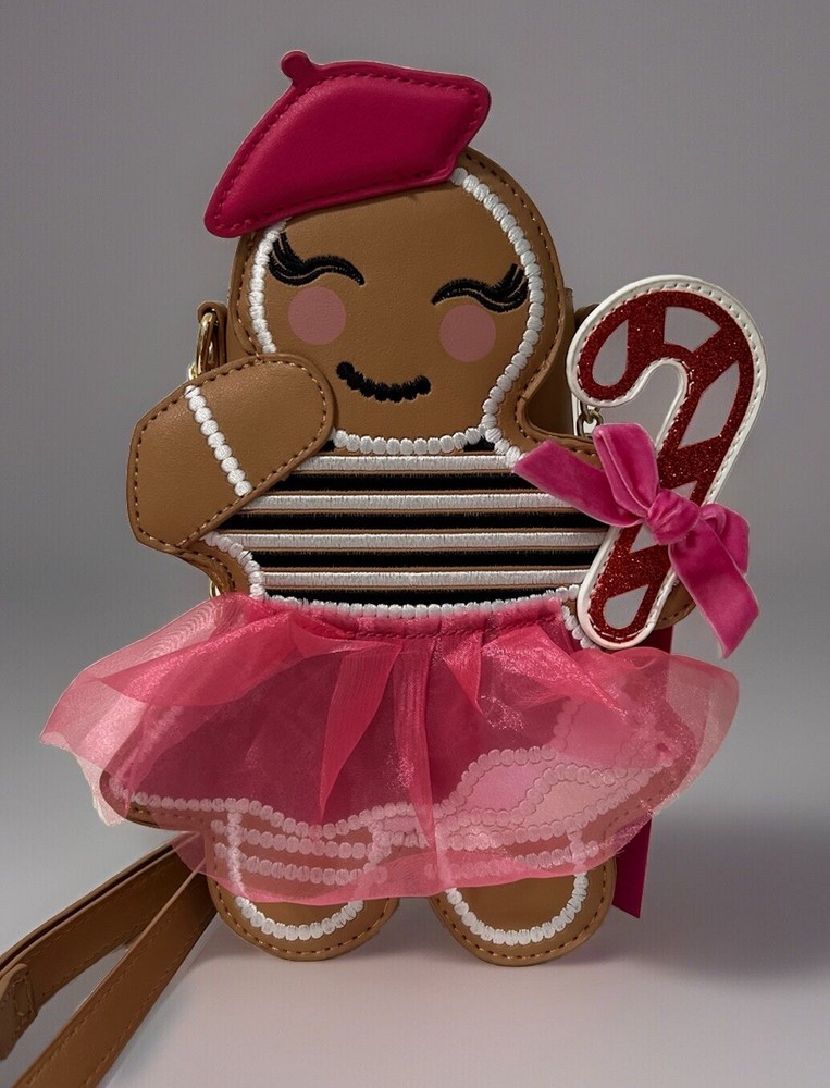 Банка через плечо BETSEY JOHNSON ограниченный выпуск XO Can Gingerbread Girl Candy Cane
