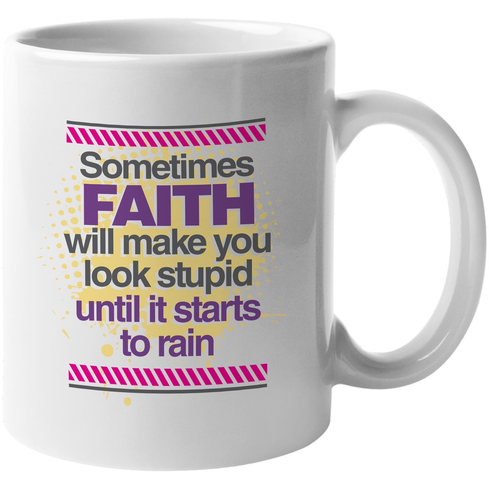 Faith Until It Starts to Rain. Noah & Bible Story Coffee & Tea Gift Mug