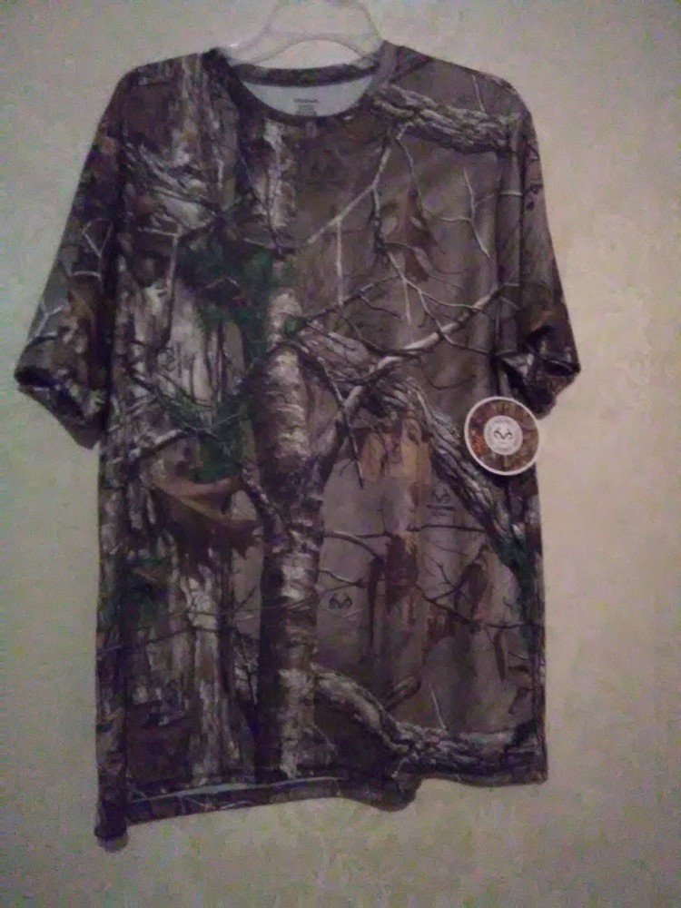 Men’s XL 46-48 Brown Reatree Moisture-Wicking Short Sleeve Tee