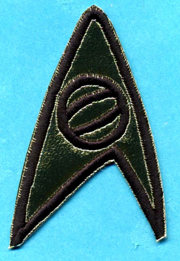 Classic Star Trek TOS Gold & Black Embroidered Science Insignia Patch