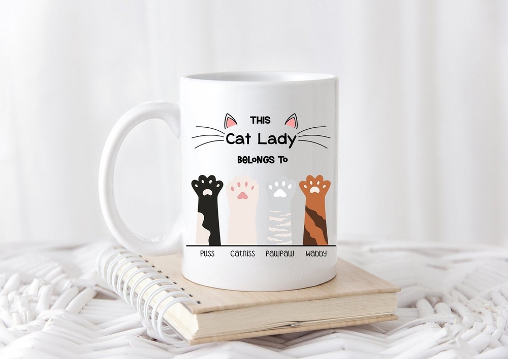 Custom Cat Mom Coffee Mug Cat Mom Gift Funny Mothers Day Gift Cat Lady Mug