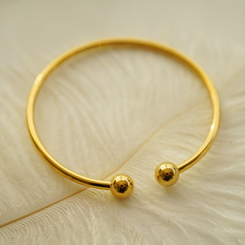 Fashion Bead Cuff Bangle Bracelet Womens Mens Jewellery Accessories Gold Filled