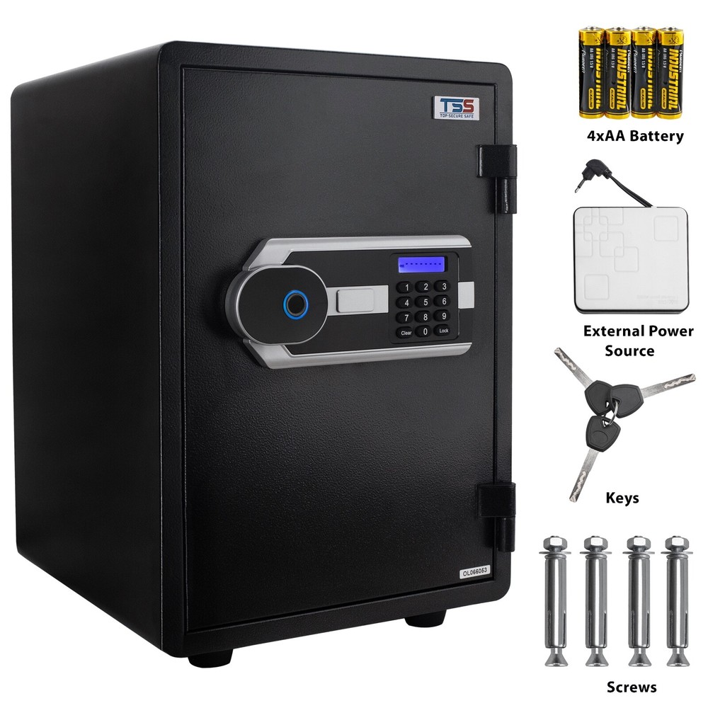 Biometric Firearm Lock Gun Cabinet Safe Fast Acccess Home Office Securty Protect-image