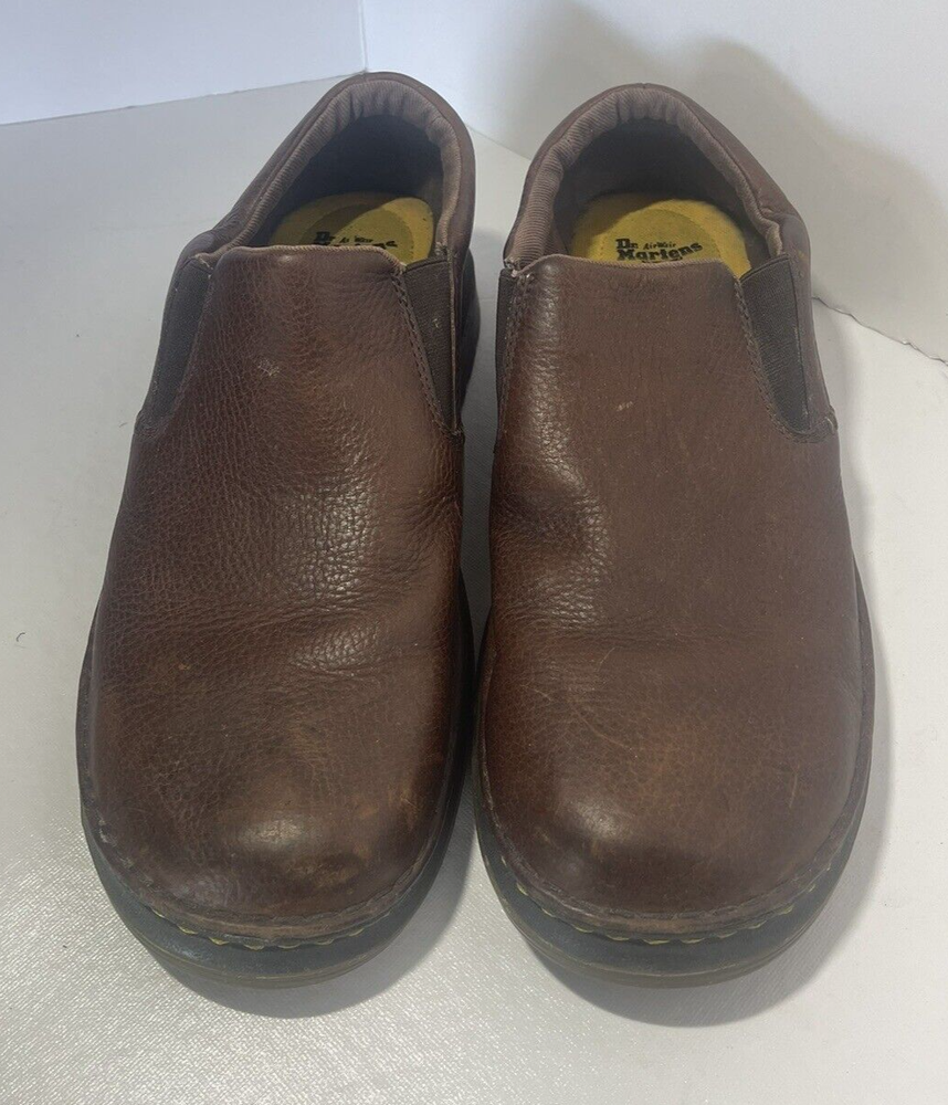 Dr. Martens Soft Wair Boyle Men's Size 12 Brown Leather Slip On Comfort Shoes
